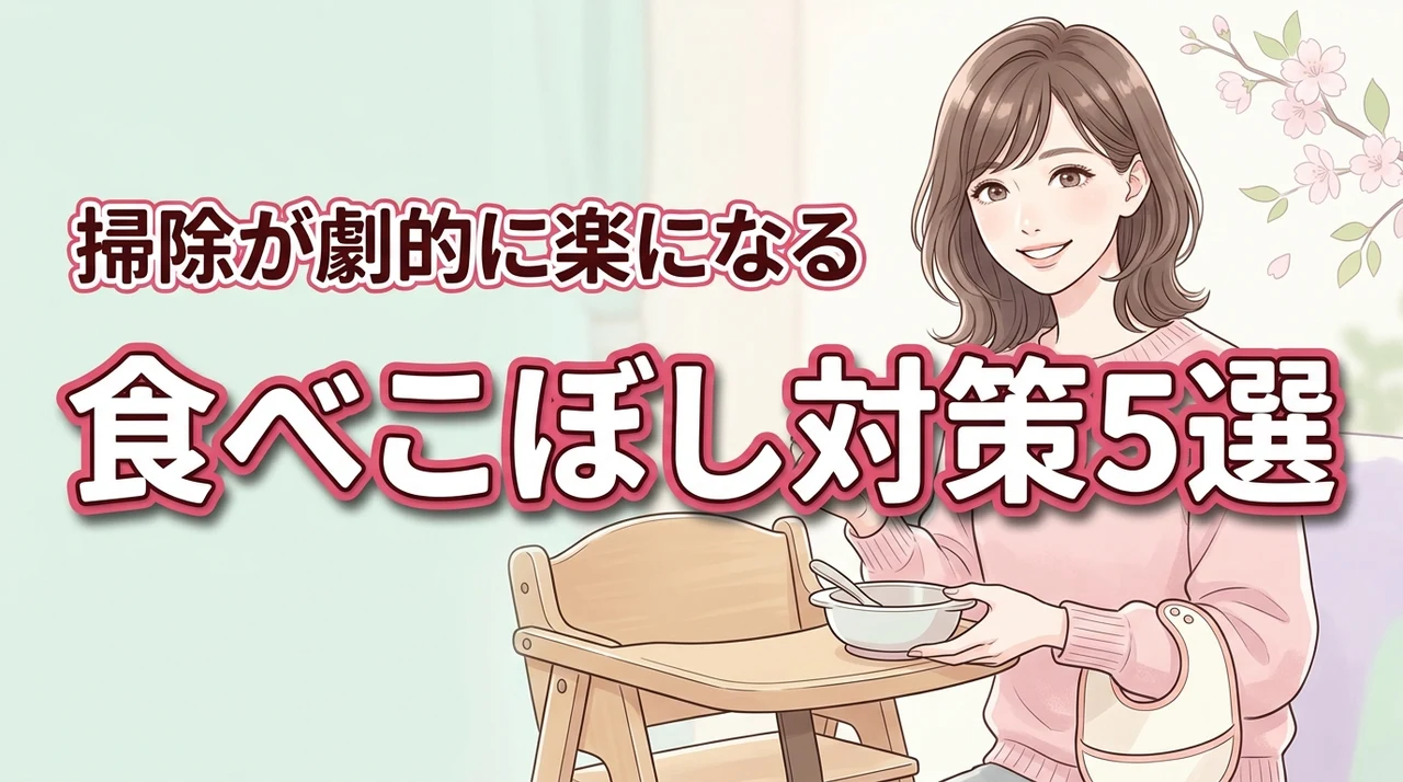 離乳食の食べこぼし対策5選！床を汚さない便利グッズで掃除を劇的に楽に